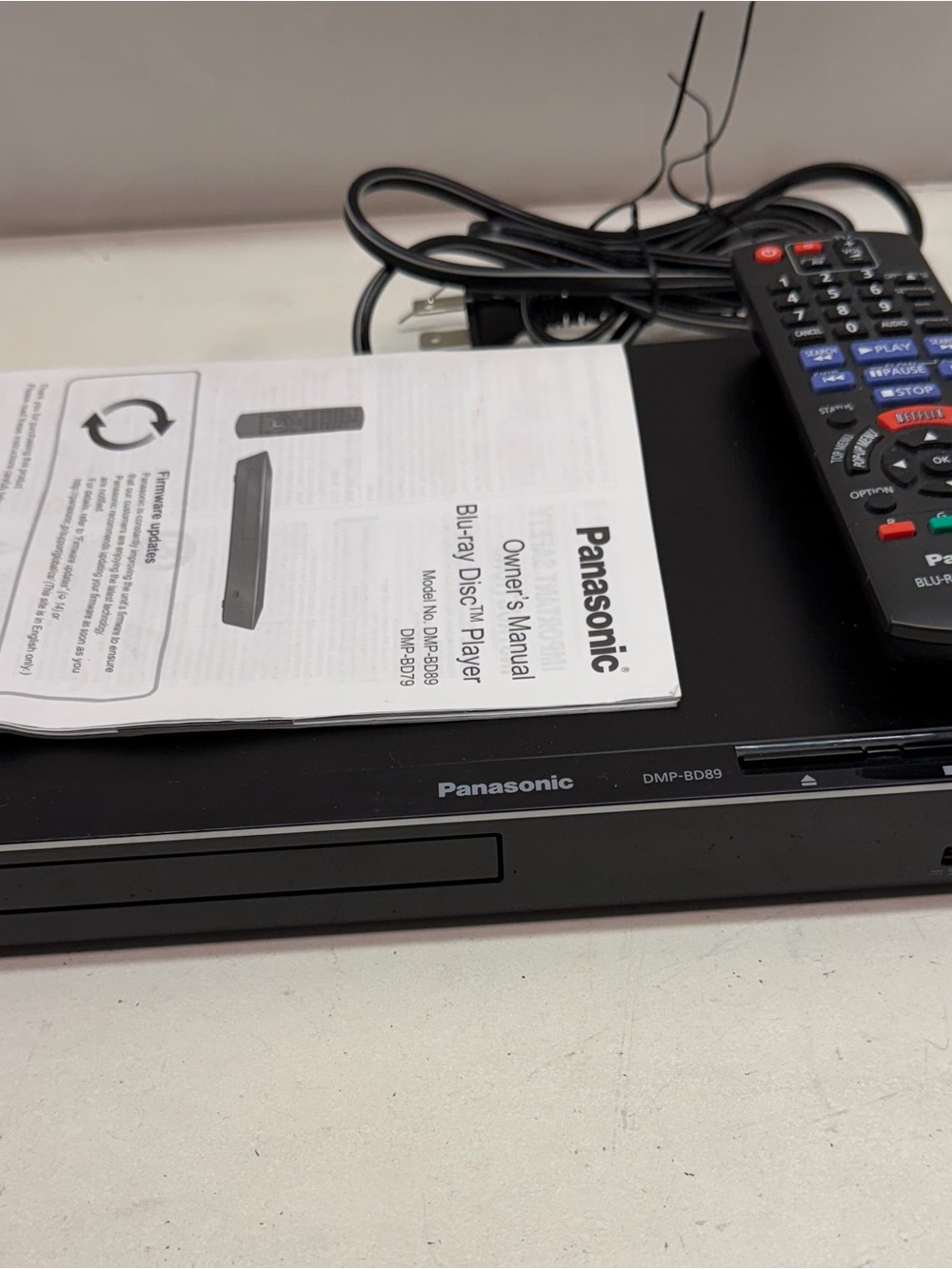 Panasonic DMP-BD89 Blu-ray DVD Player Internet Streamer w Remote Tested Working